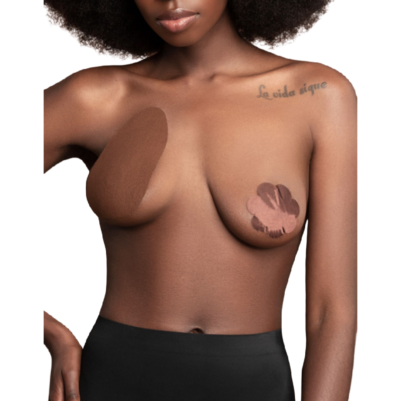 Bye-Bra Breasts Enhancer + 3 Pairs Of Satin Brown Cup A/C | Niks.fi verkkokauppa