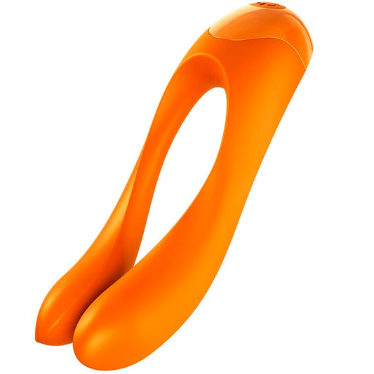 Satisfyer Candy Cane Finger Vibrator Orange | Niks.fi verkkokauppa
