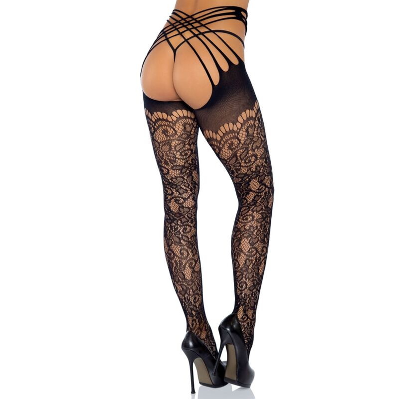 Leg Avenue Wrap Around Crothless Tights One Size | Niks.fi verkkokauppa