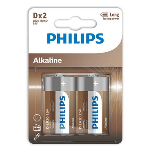 Philips Alkaline Battery D Lr20 Blister*2 | Niks.fi verkkokauppa