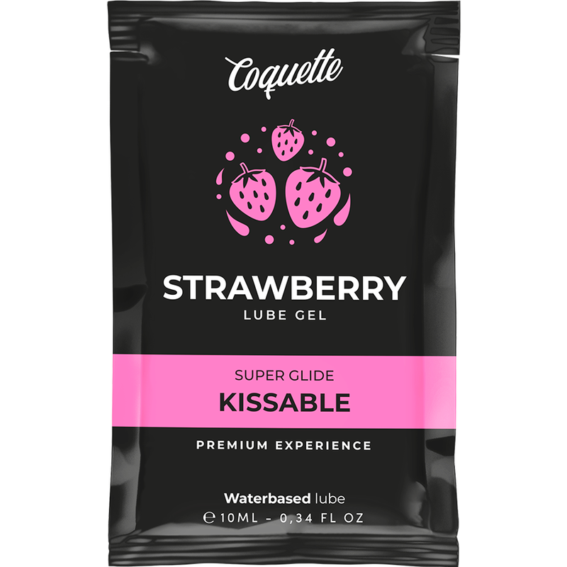 Coquette Cosmetics Strawberry Water Based Kissable Lubricant Pocket 10 Ml | Niks.fi verkkokauppa