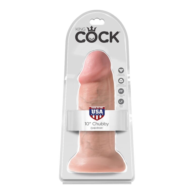 King Cock Realistic Dildo Chubby 25.4 Cm | Niks.fi verkkokauppa