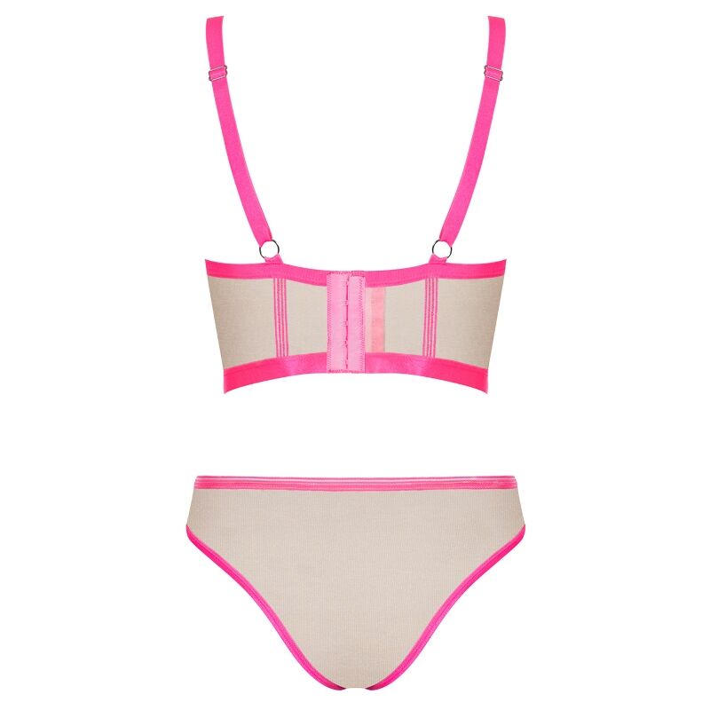 Obsessive Nudelia Set Two Pieces Pink S/M | Niks.fi verkkokauppa