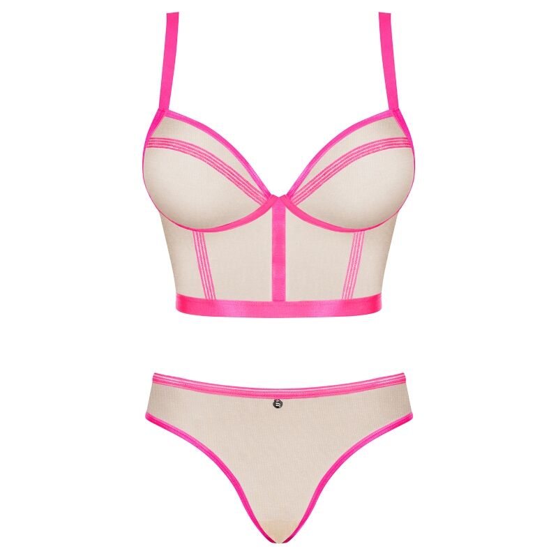 Obsessive Nudelia Set Two Pieces Pink S/M | Niks.fi verkkokauppa