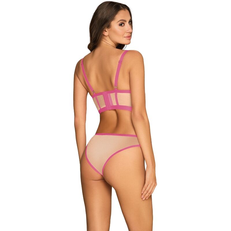 Obsessive Nudelia Set Two Pieces Pink S/M | Niks.fi verkkokauppa