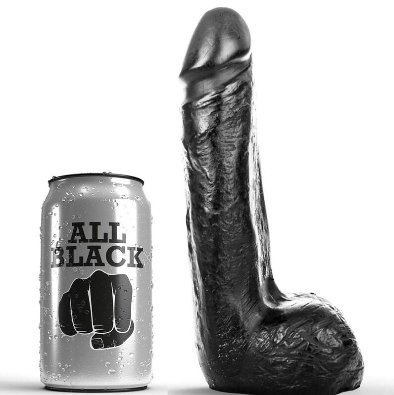 All Black Soft Black Realistic Dildo 20 Cm | Niks.fi verkkokauppa