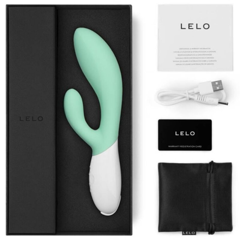 Lelo Ina 3 Green Rabbit Vibrator Luxury Seaweed | Niks.fi verkkokauppa