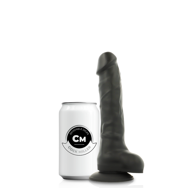 Cock Miller Harness + Silicone Density Articulable Cocksil Black 18 Cm | Niks.fi verkkokauppa