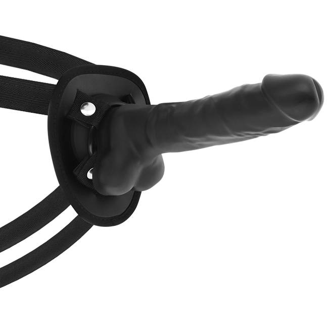 Cock Miller Harness + Silicone Density Articulable Cocksil Black 18 Cm | Niks.fi verkkokauppa
