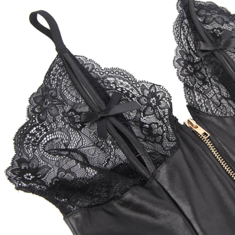 Queen Lingerie Teddy With Zipper S/M | Niks.fi verkkokauppa