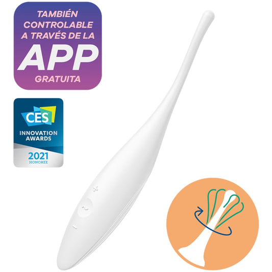 Satisfyer Twirling Joy Clit Tip Vibrator White | Niks.fi verkkokauppa