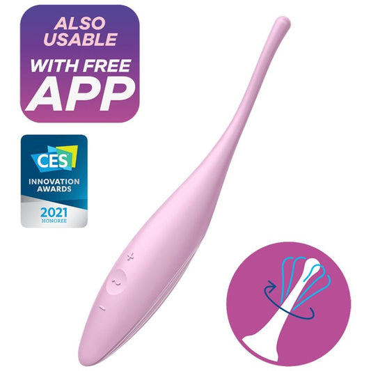 Satisfyer Twirling Joy Clit Tip Vibrator Pink | Niks.fi verkkokauppa