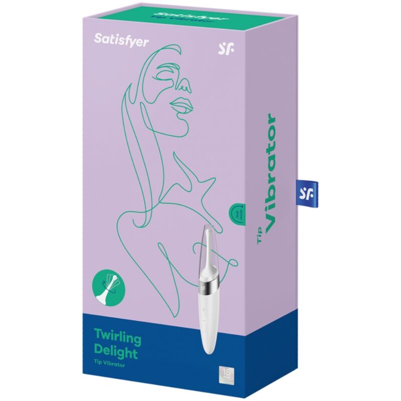 Satisfyer Twirling Delight Clit Tip Vibrator White | Niks.fi verkkokauppa