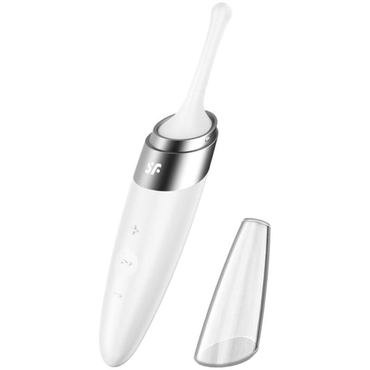 Satisfyer Twirling Delight Clit Tip Vibrator White | Niks.fi verkkokauppa