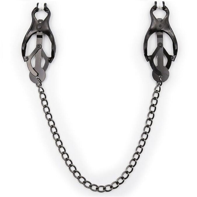 Ohmama Fetish Japanese Nipple Clamps With Black Chain | Niks.fi verkkokauppa