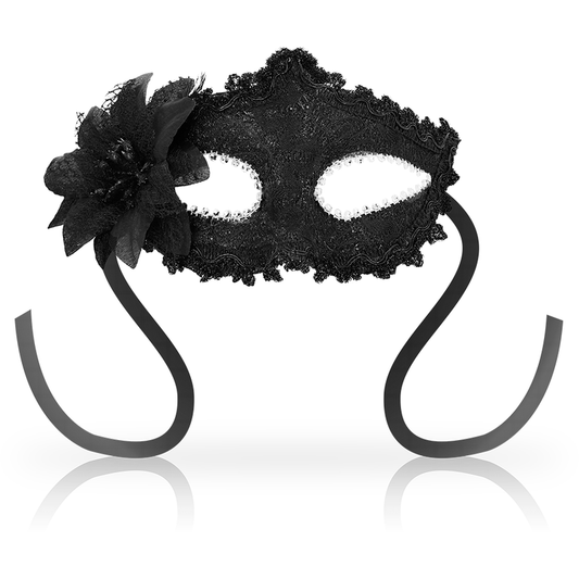 Ohmama Antizaz Masks Venetian Style Side Flower Black | Niks.fi verkkokauppa