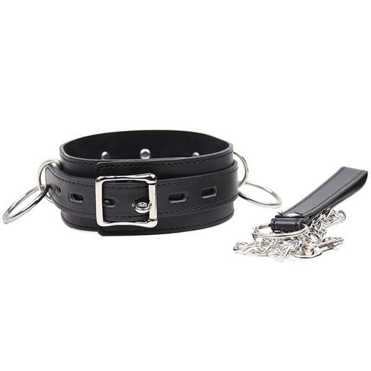Ohmama Fetish Submission Necklace With 3 Rings | Niks.fi verkkokauppa