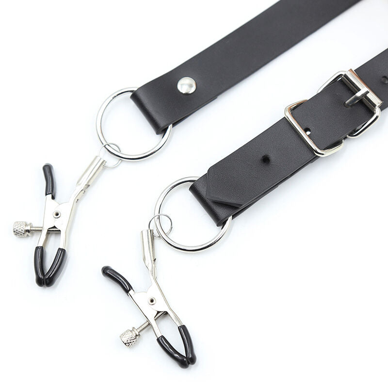 Ohmama Fetish Clitoris Clamps With Leg Straps | Niks.fi verkkokauppa