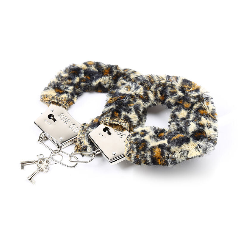 Ohmama Fetish Velveteen Furlined Metal Wrist Cuffs | Niks.fi verkkokauppa