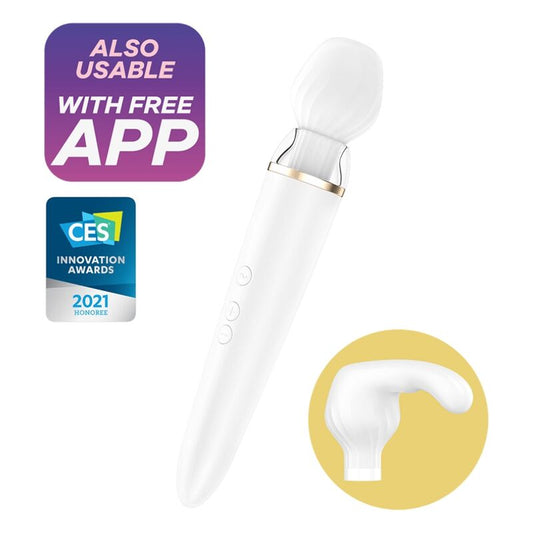 Satisfyer Double Wand-Er App White | Niks.fi verkkokauppa