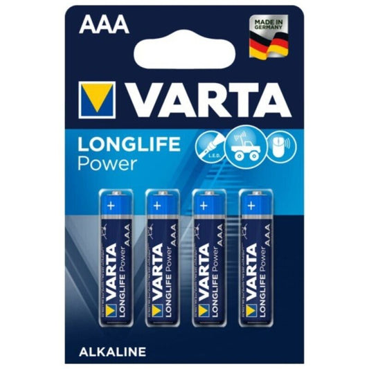 Varta Longlife Power Alkaline Battery Aaa Lr03 4 Unit | Niks.fi verkkokauppa