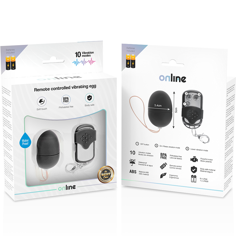 Online Remote Control Vibrating Egg S Black | Niks.fi verkkokauppa