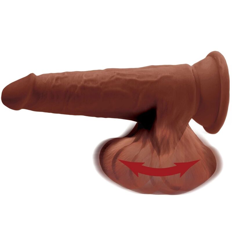 King Cock Plus 3D Dildo Swinging Balls 24.5 Cm Brown | Niks.fi verkkokauppa