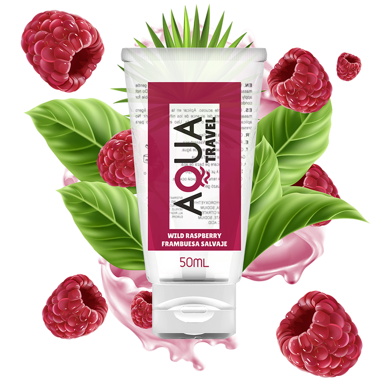 Aqua Travel Wild Raspberry Flavour Waterbased Lubricant 50 Ml | Niks.fi verkkokauppa
