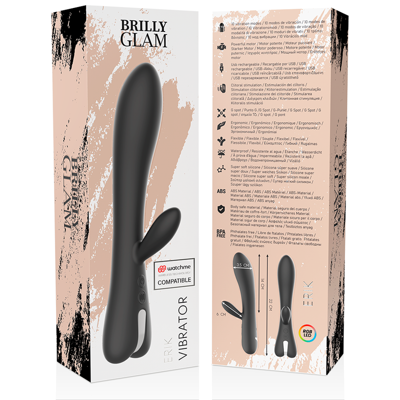 Brilly Glam Erik Vibrator Watchme Wireless Technology Compatible | Niks.fi verkkokauppa