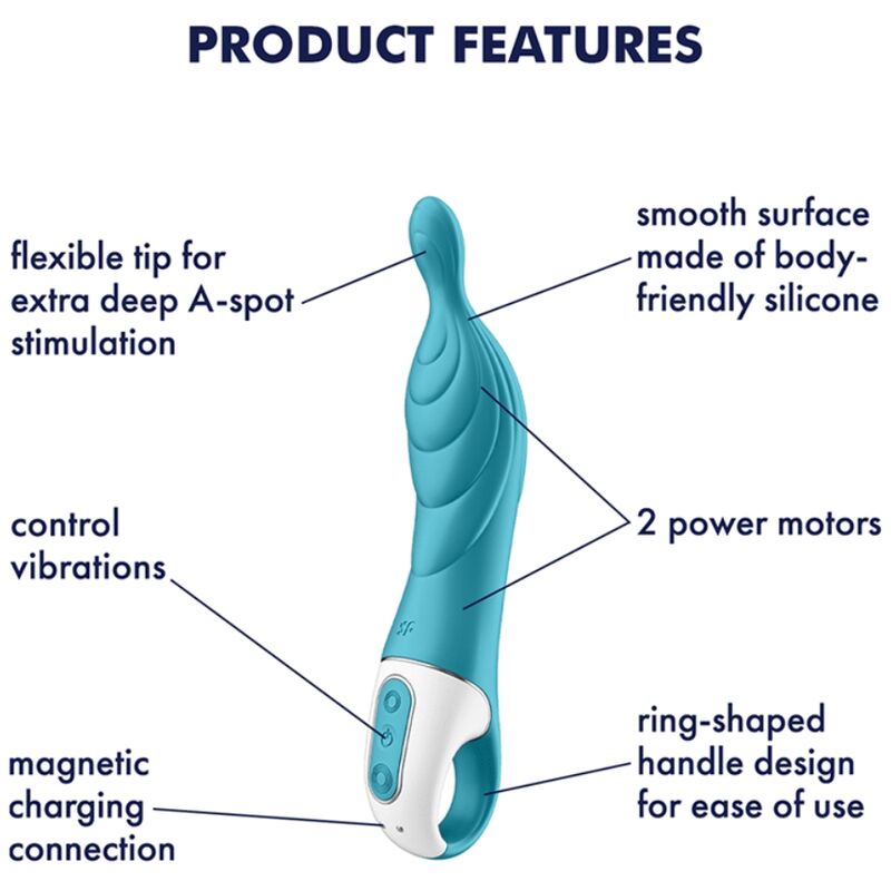 Satisfyer A-Mazing 2 A-Spot Vibrator Turquoise | Niks.fi verkkokauppa