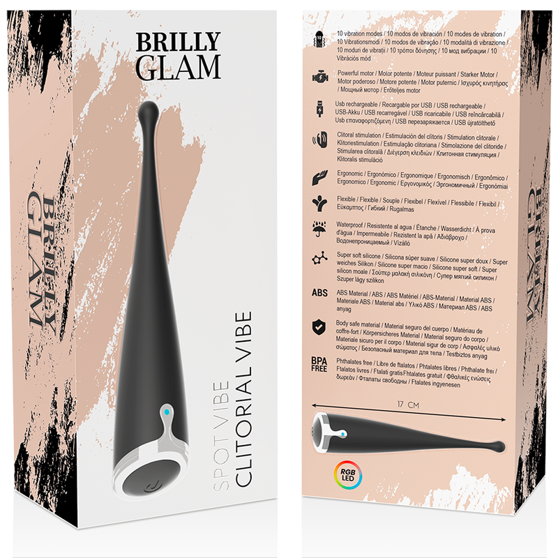 Brilly Glam Spot Vibe Clitorial Black | Niks.fi verkkokauppa