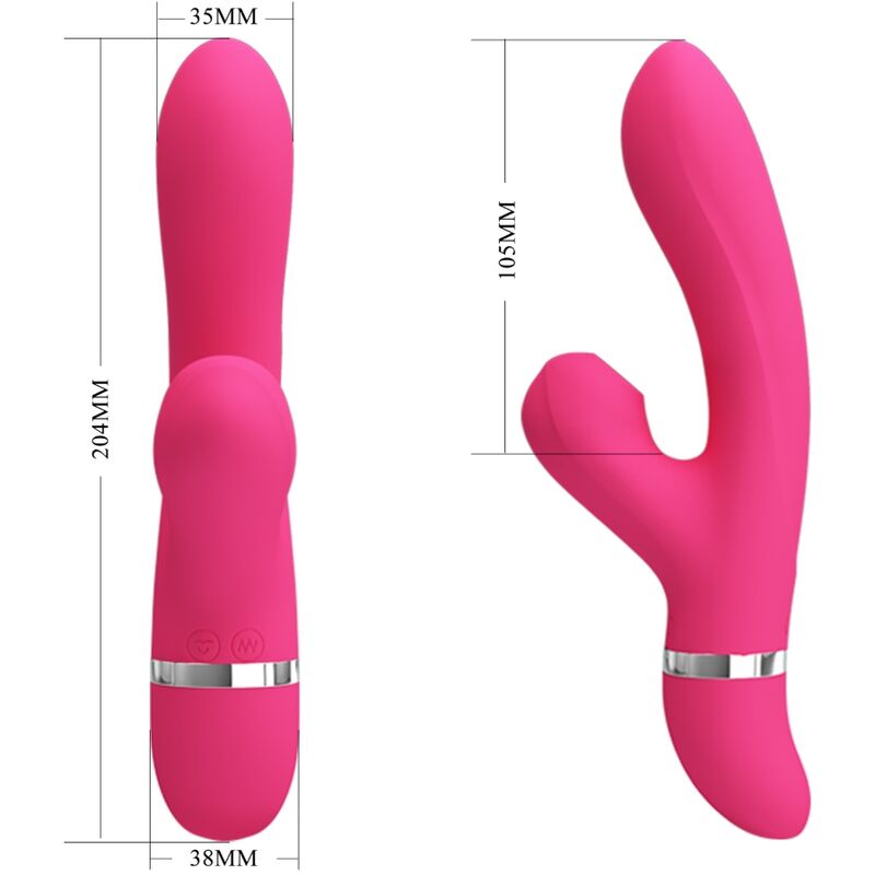 Pretty Love Willow Rabbit Vibrator And Sucker | Niks.fi verkkokauppa