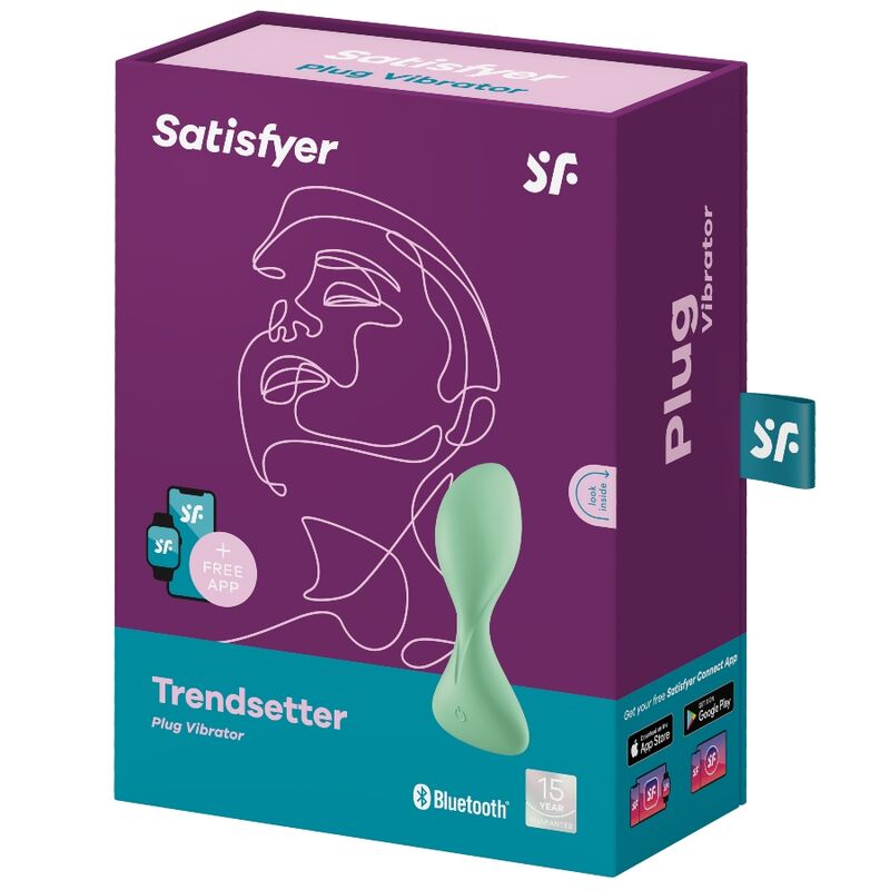 Satisfyer Trendsetter Vibrating Plug App Green | Niks.fi verkkokauppa