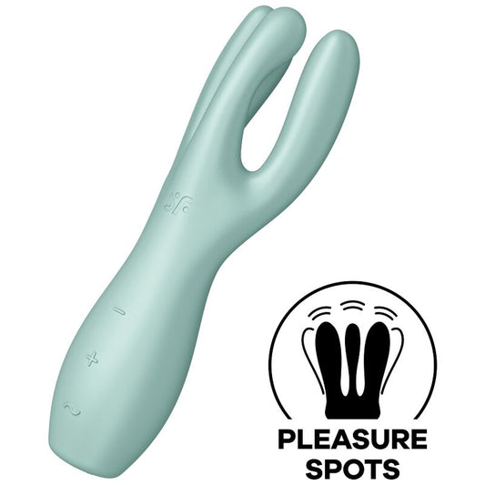 Satisfyer Threesome 3 Vibrator Mint | Niks.fi verkkokauppa