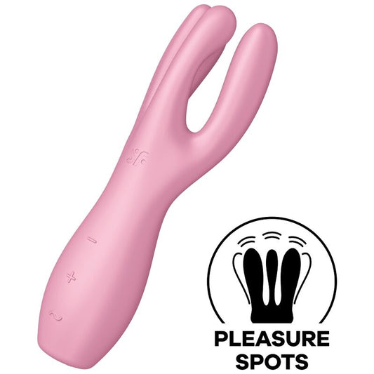 Satisfyer Threesome 3 Vibrator Pink | Niks.fi verkkokauppa