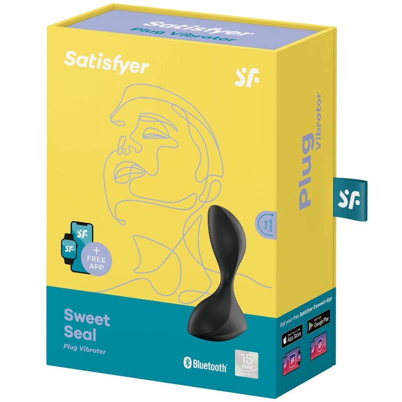 Satisfyer Sweet Seal Vibrating Plug App Black | Niks.fi verkkokauppa