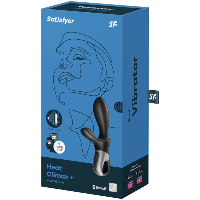 Satisfyer Heat Climax + Anal Vibrator App Black | Niks.fi verkkokauppa