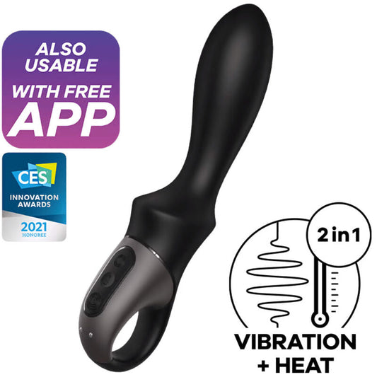 Satisfyer Heat Climax Anal Vibrator App Black | Niks.fi verkkokauppa