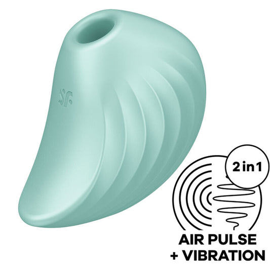 Satisfyer Pearl Diver Air Pulse Stimulator & Vibrator Green | Niks.fi verkkokauppa