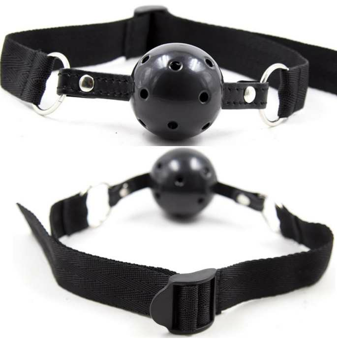 Ohmama Fetish Black Fabric Breathable Ball Gag | Niks.fi verkkokauppa