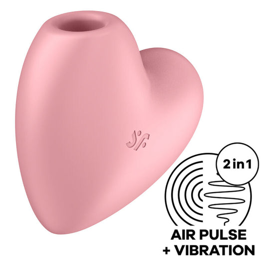 Satisfyer Cutie Heart Air Pulse Stimulator & Vibrator Pink | Niks.fi verkkokauppa