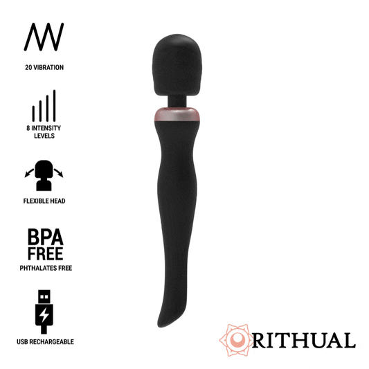 Rithual Powerful Rechargeable Akasha Wand 2.0 Black | Niks.fi verkkokauppa