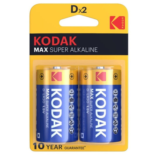 Kodak Max Alkaline Battery D Lr20 2 Unit | Niks.fi verkkokauppa