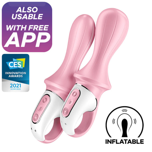 Satisfyer Air Pump Booty 5+ Inflatable Anal Vibrator Pink | Niks.fi verkkokauppa