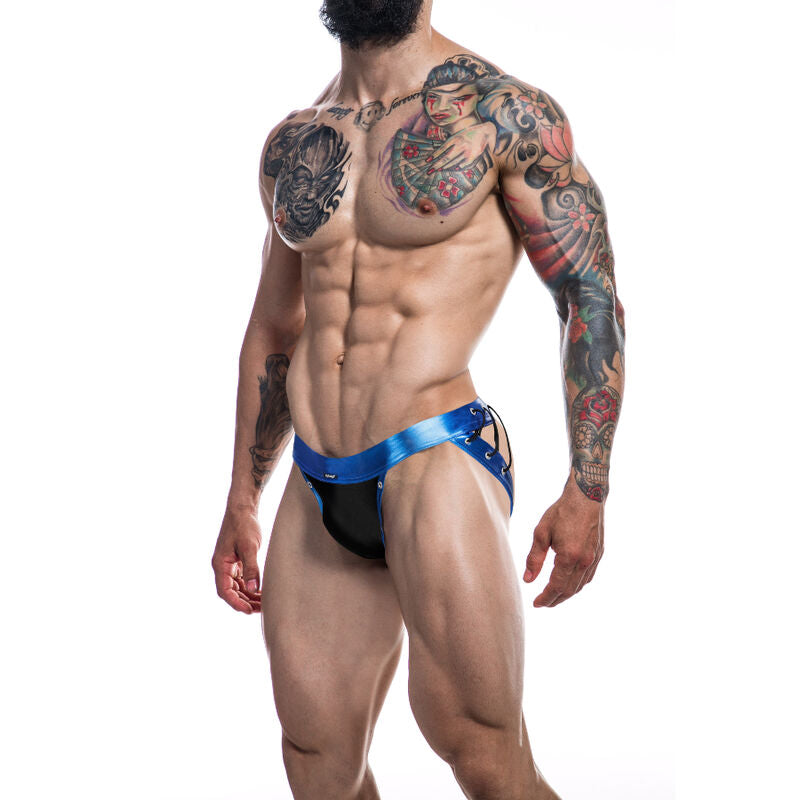 Cut4Men Jockstrap Desire Blue Leatherette L | Niks.fi verkkokauppa