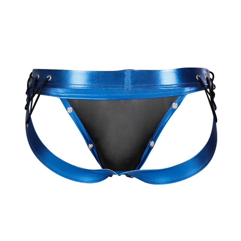 Cut4Men Jockstrap Desire Blue Leatherette L | Niks.fi verkkokauppa