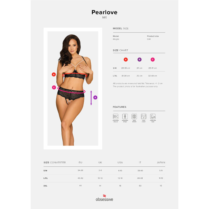Obsessive Pearlove Set Two Pieces Xs/S | Niks.fi verkkokauppa