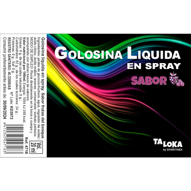 Taloka Liquid Berries Candy Spray | Niks.fi verkkokauppa