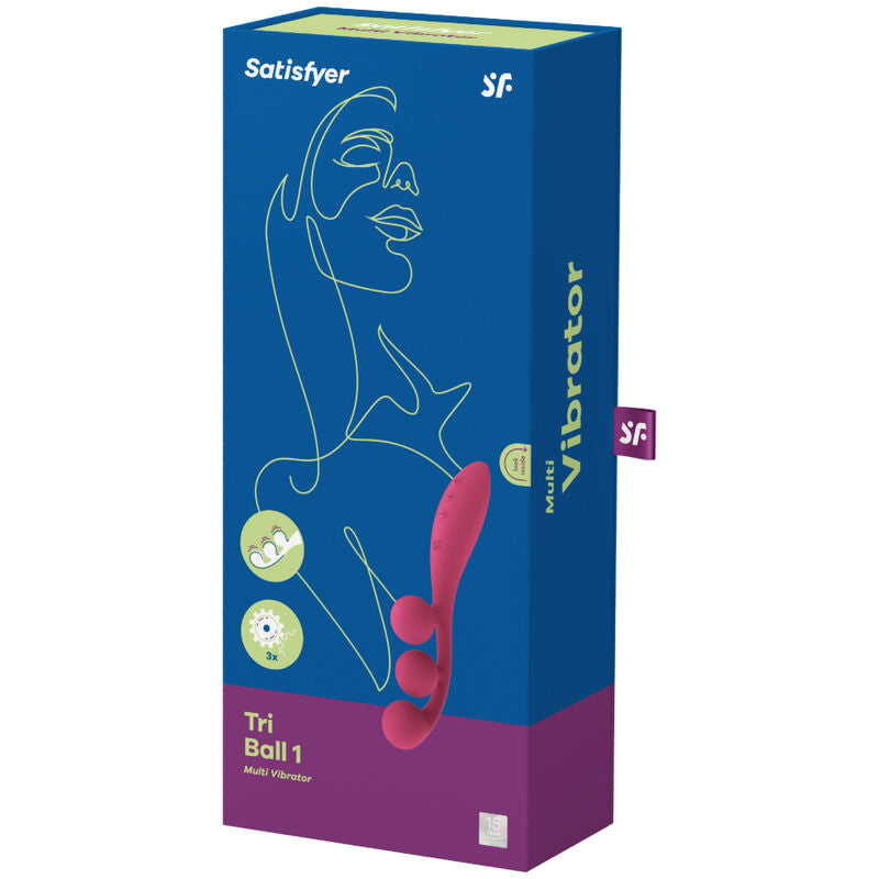Satisfyer Tri Ball 1 Multi Vibrator Red | Niks.fi verkkokauppa