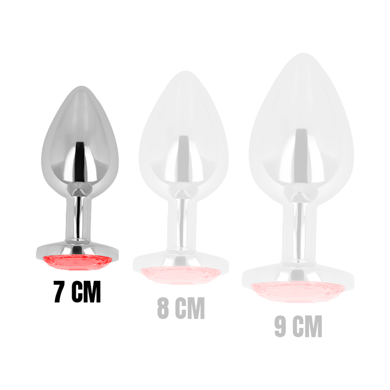 Ohmama Anal Plug With Red Crystal 7 Cm | Niks.fi verkkokauppa